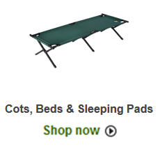 shop camping cots and  beds