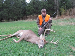 Author with 11 point deer