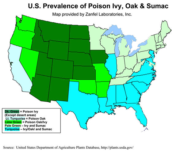 poison plants us map