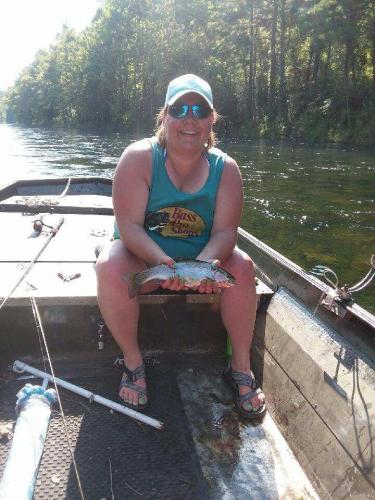 Braggin' Board Photo: holding nice size trout