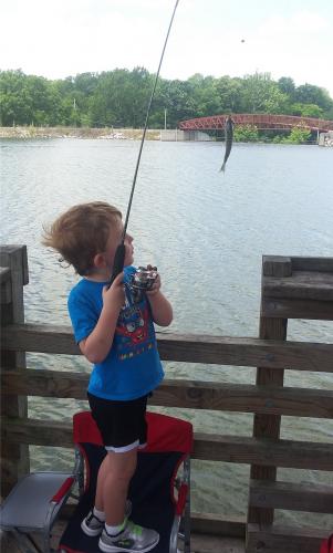 First fish caught by himself