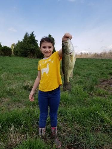 Young girl with bass