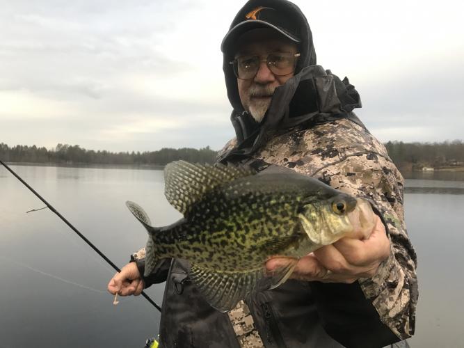 Reedbed Crappie and angler