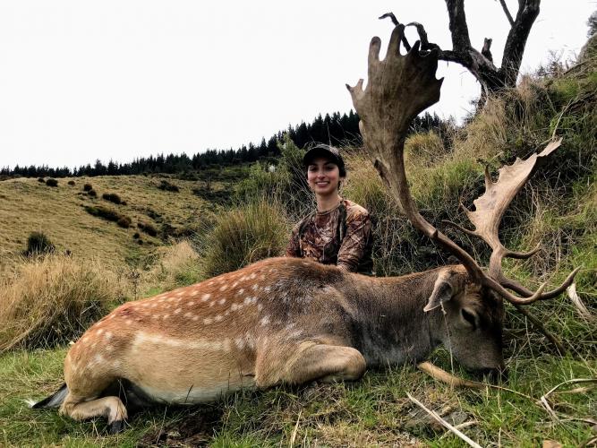 2020 New Zealand Fallow Deer and lady hunter