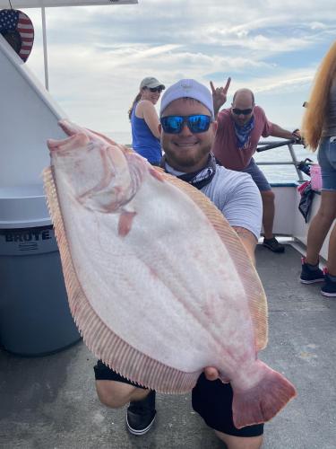 Angler with white fluke