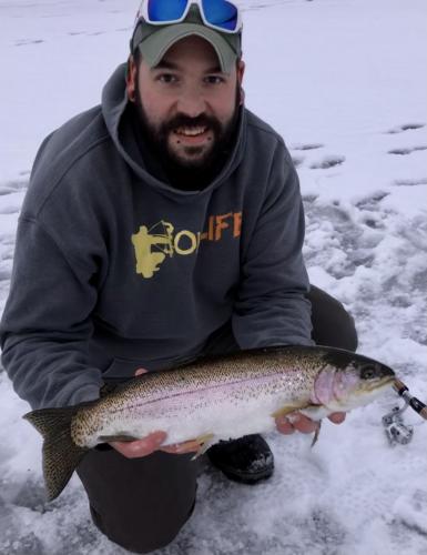 angler fishing trout