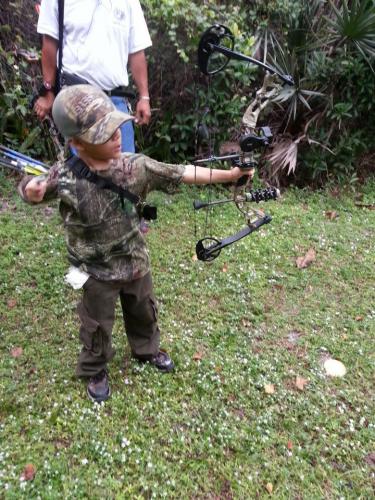 Braggin' Board Photo: Learning to shoot a bow
