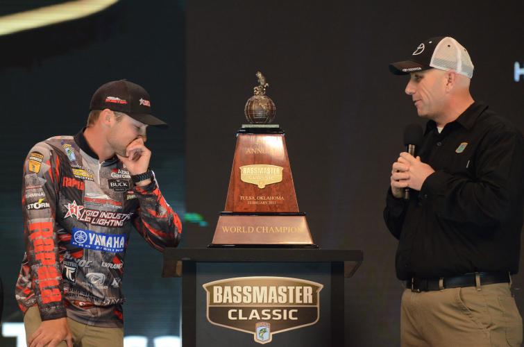 Brandon Palaniuk and the trophy Braggin' Board Photo: Brandon Palaniuk and the trophy