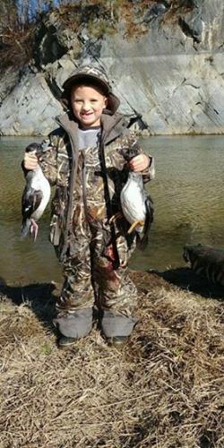 Young Duck Hunter Braggin' Board Photo: Young Duck Hunter