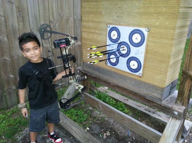 Braggin' Board Photo: Bow shooting practice