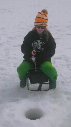 Braggin' Board Photo: Em ice fishing