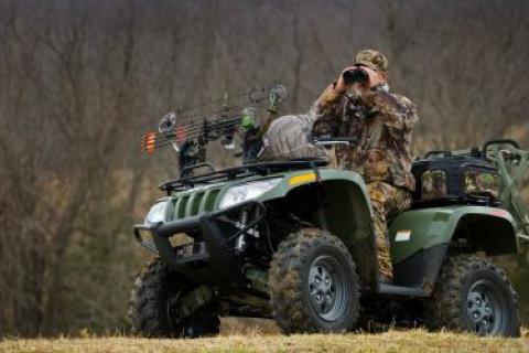 Hunter on an ATV