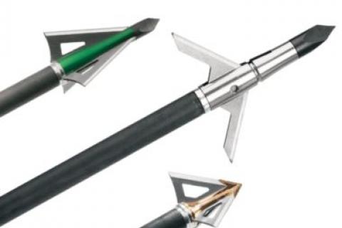 Three archery broadhead types