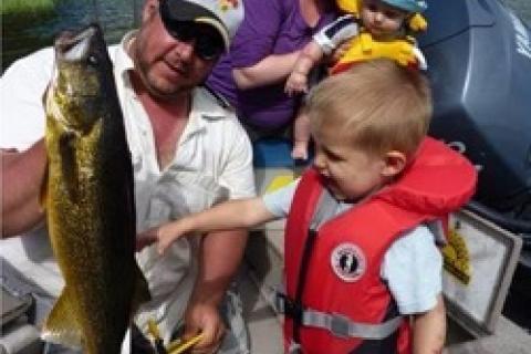 Walleye on an Off Shore Mini Board by Walleye on an Off Shore Mini Board...