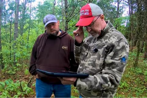 Grant Woods planning food plot location