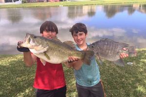 Braggin' Board Photo: 9 lb Bass & 4.5 lb Tilapia