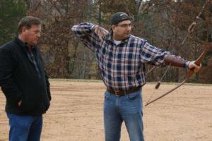 Braggin' Board Photo: Byron Ferguson teaches a unique style of aiming at his archer school at Goodman Ranch in West Tennessee.