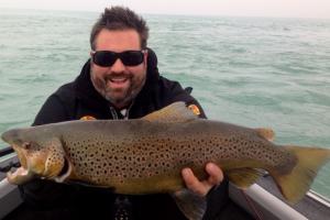 Braggin' Board Photo: Fishing Trout on Lake Michigan