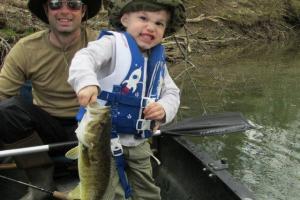 Braggin' Board Photo: Fishing Bass from a canoe