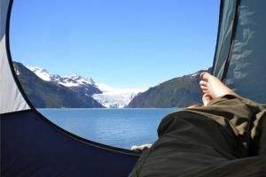 Braggin' Board Photo: Camping at Holgate Glacier.