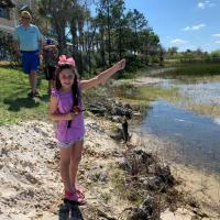 Proud of her catch