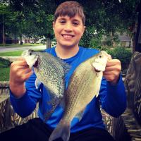Catching two nice fish