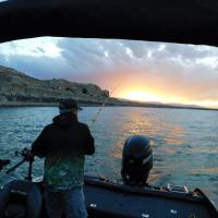 Dad fishing Pueblo Sunset