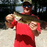 Broken Pole Bass caught in Henniker, NH.