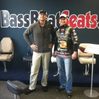 Kevin Rowe and I at BassBoatSeats.com showroom. Great replacement boat seats!!!