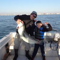 Matt Dilkes' First Keeper Striper!!!!