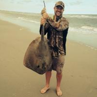 TJ snags a ray