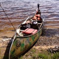 Golden Hawk Canoe Ready for Fishing
