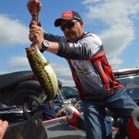 Bass Pro's Tracy Adams Slings His Day 4 Bass Into The Bag