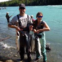 Trout fishing family Alaska
