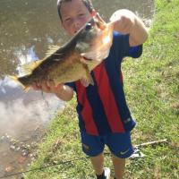 Lucas fishes like a pro