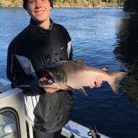 son's first salmon