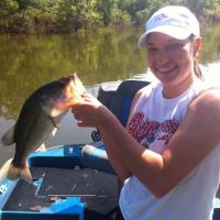 Bass Fishing an Arkansas river