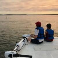 Sunset on our new Mako!