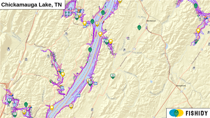 Chickamauga Lake Map