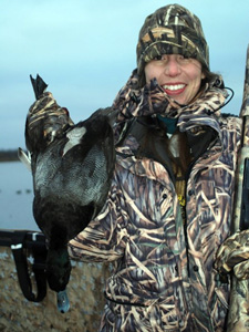 Duck Hunter With Bluebill