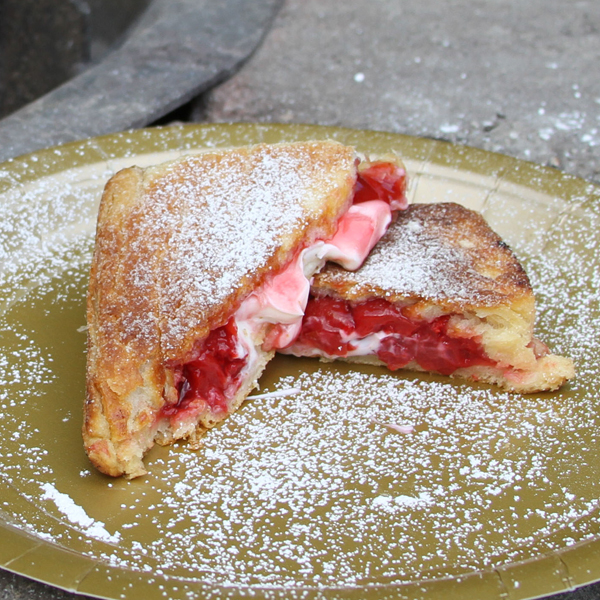 Delicious recipe for Fruit Filled Cream Cheese Turnovers in a Pie Iron