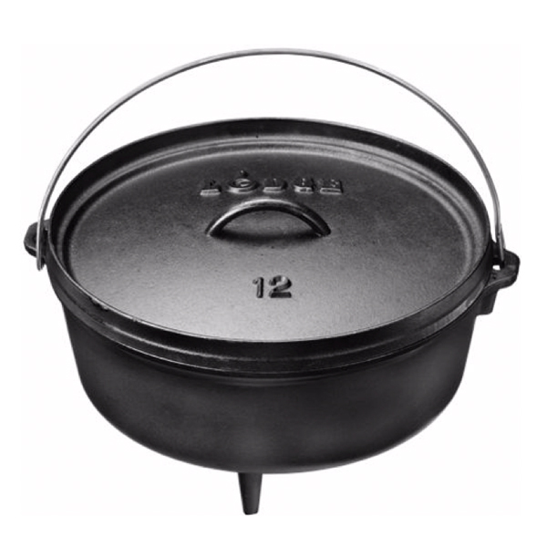 Lodge 6-Quart Cast Iron Camp Dutch Oven