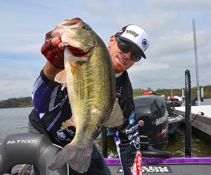 Pure Fishing pro Josh Bertrand loads up a Grand Lake largemouth preview.jpg300