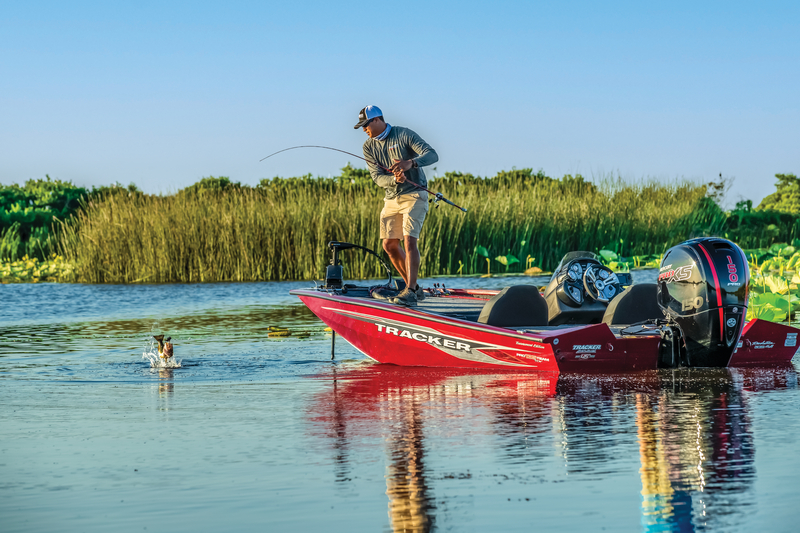 Angler fishing from Tracker boat in Louisiana