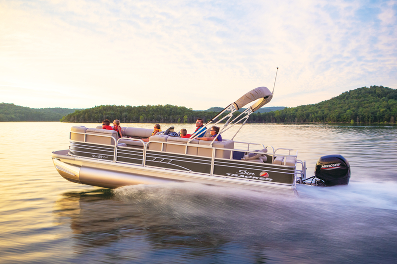 Sun Tracker on lake