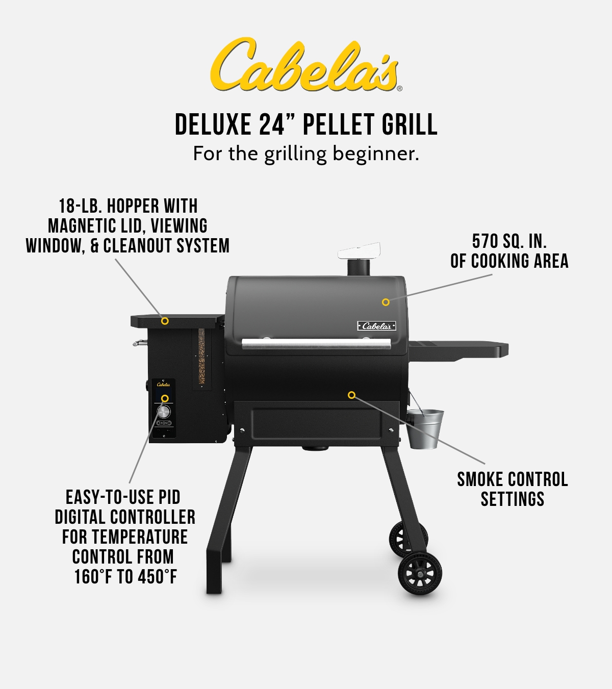 Cabela's Deluxe Pro Series 24" Pellet Grill