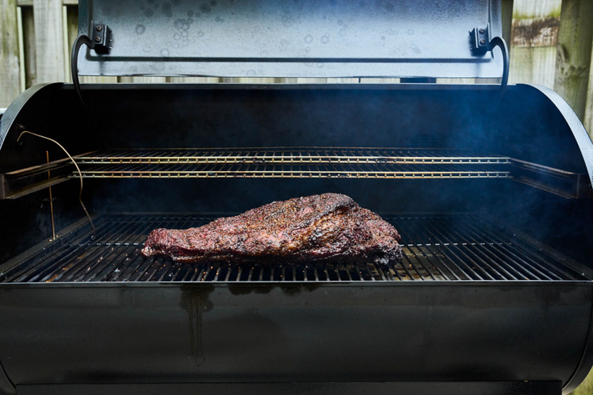 Smoking brisket