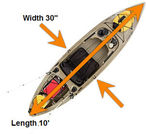 ascend kayak size