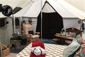 glamping interior