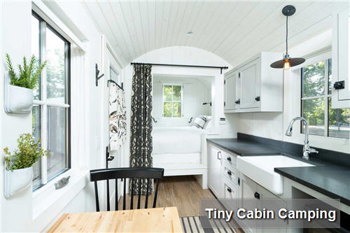 glamping tiny cabin